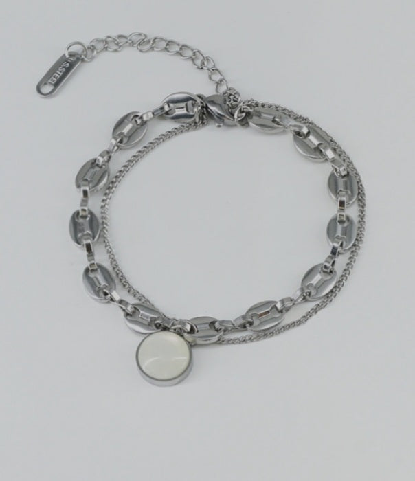 Bracelet en acier inoxydable réglabe